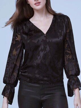 WHBMSilk Blend Burnout Top Size 4